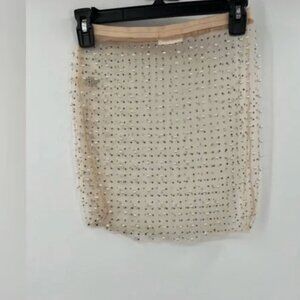 Beach Bunny Swimwear Glitzy Girl Mesh Pearl Skirt